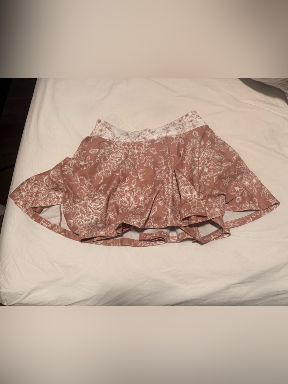 Popflex Active Brown White Floral Skort XL Discontinued Like New
